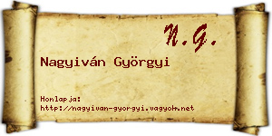 Nagyiván Györgyi névjegykártya